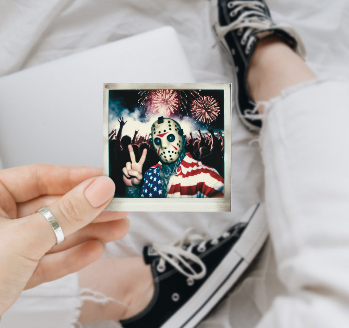 Patriotic Horror Polaroid Vinyl Decals (9 Designs Available)