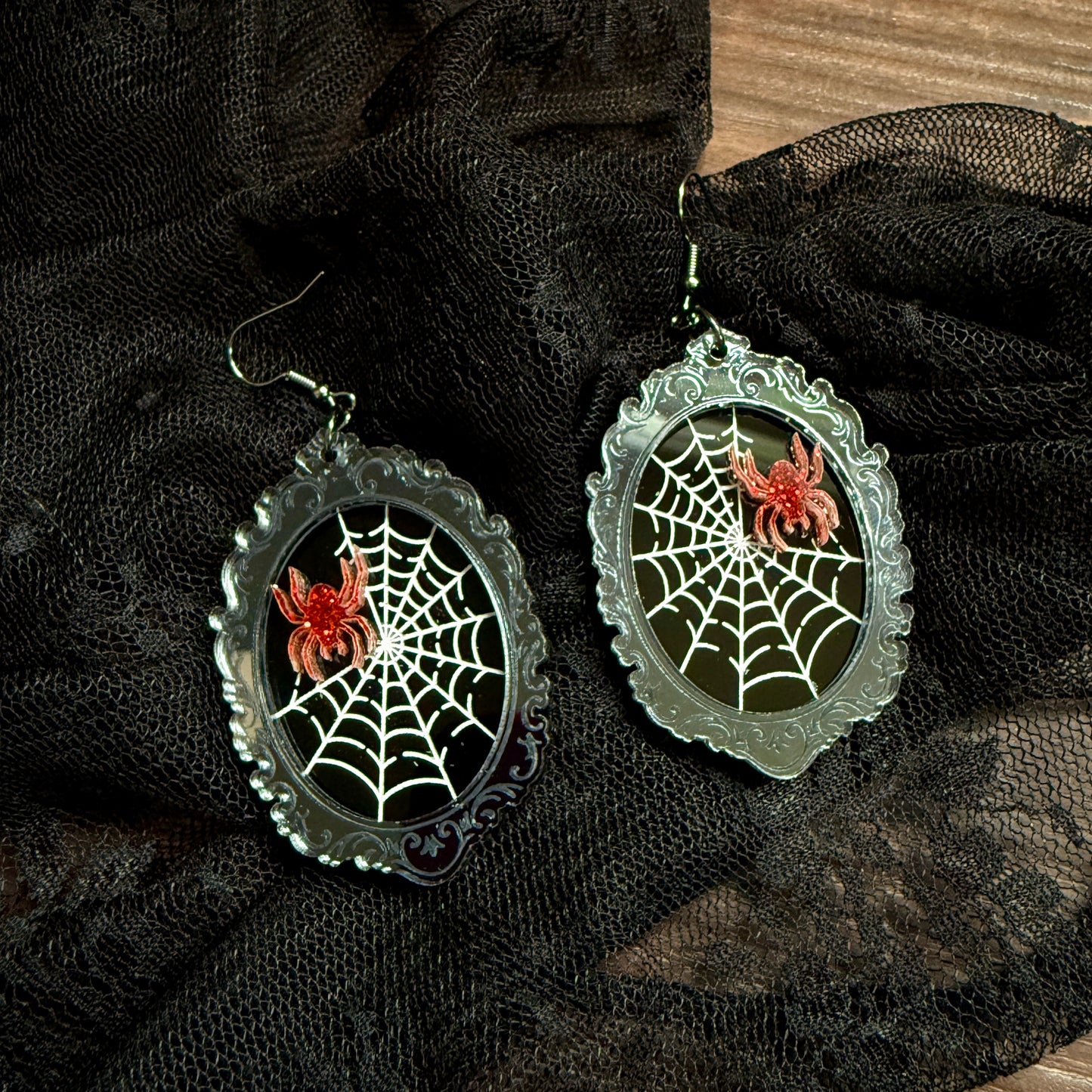 Framed Spiderweb Dangles