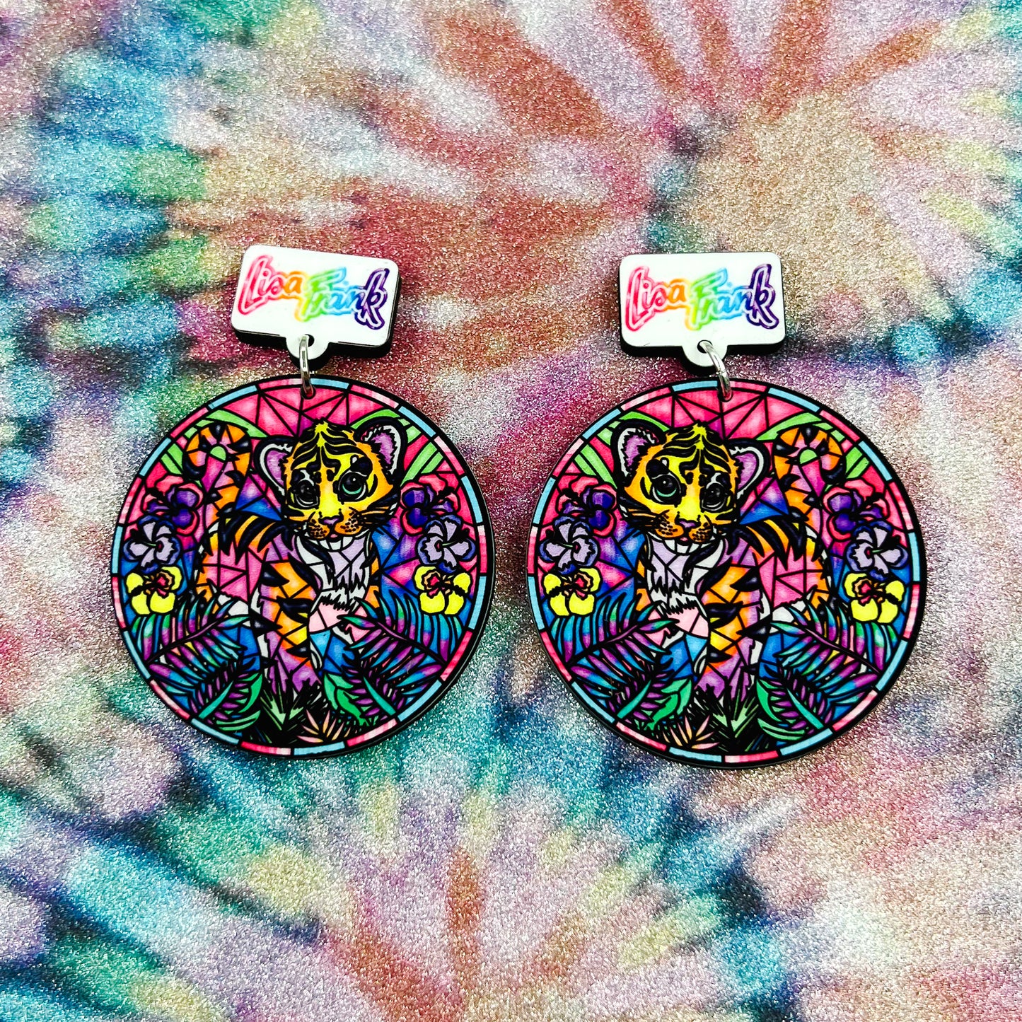 Lisa Frank Stained Glass Dangles (4 Different Designs)