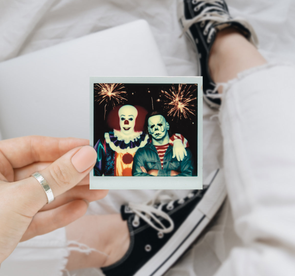 Patriotic Horror Polaroid Vinyl Decals (9 Designs Available)