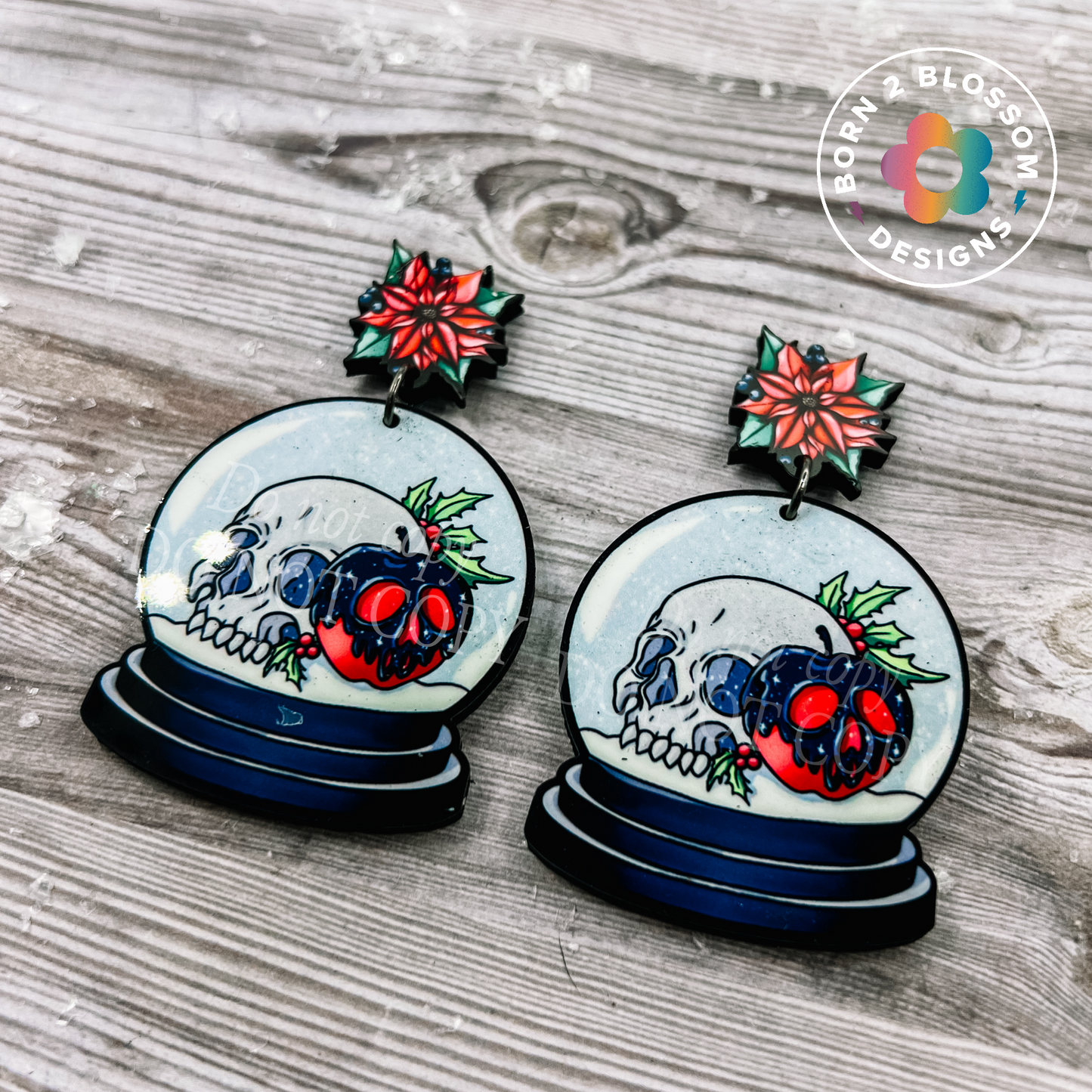 Poison Apple Snow-Globe Dangles