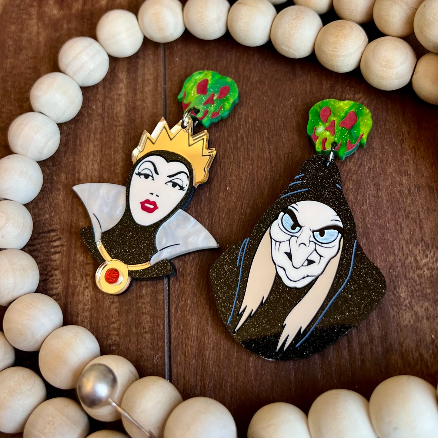 Mismatched Evil Queen/Old Hag Dangles