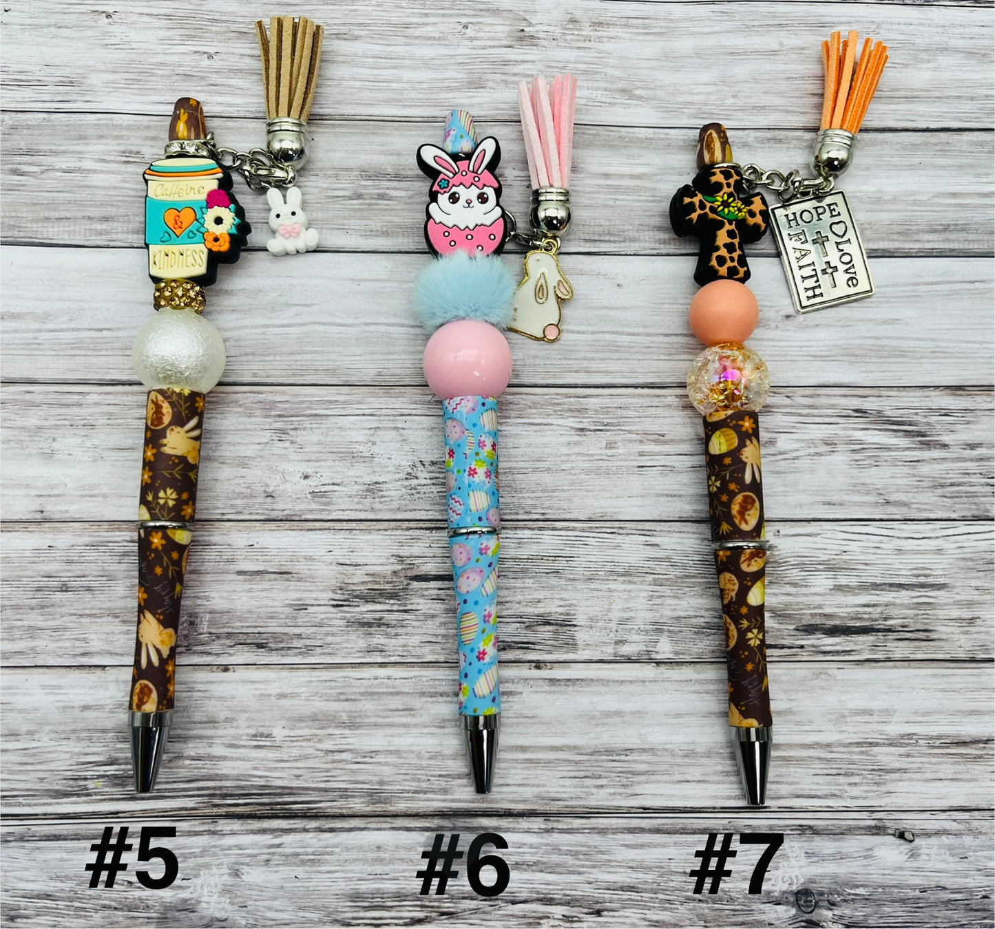 Easter Patterned Beaded Pens