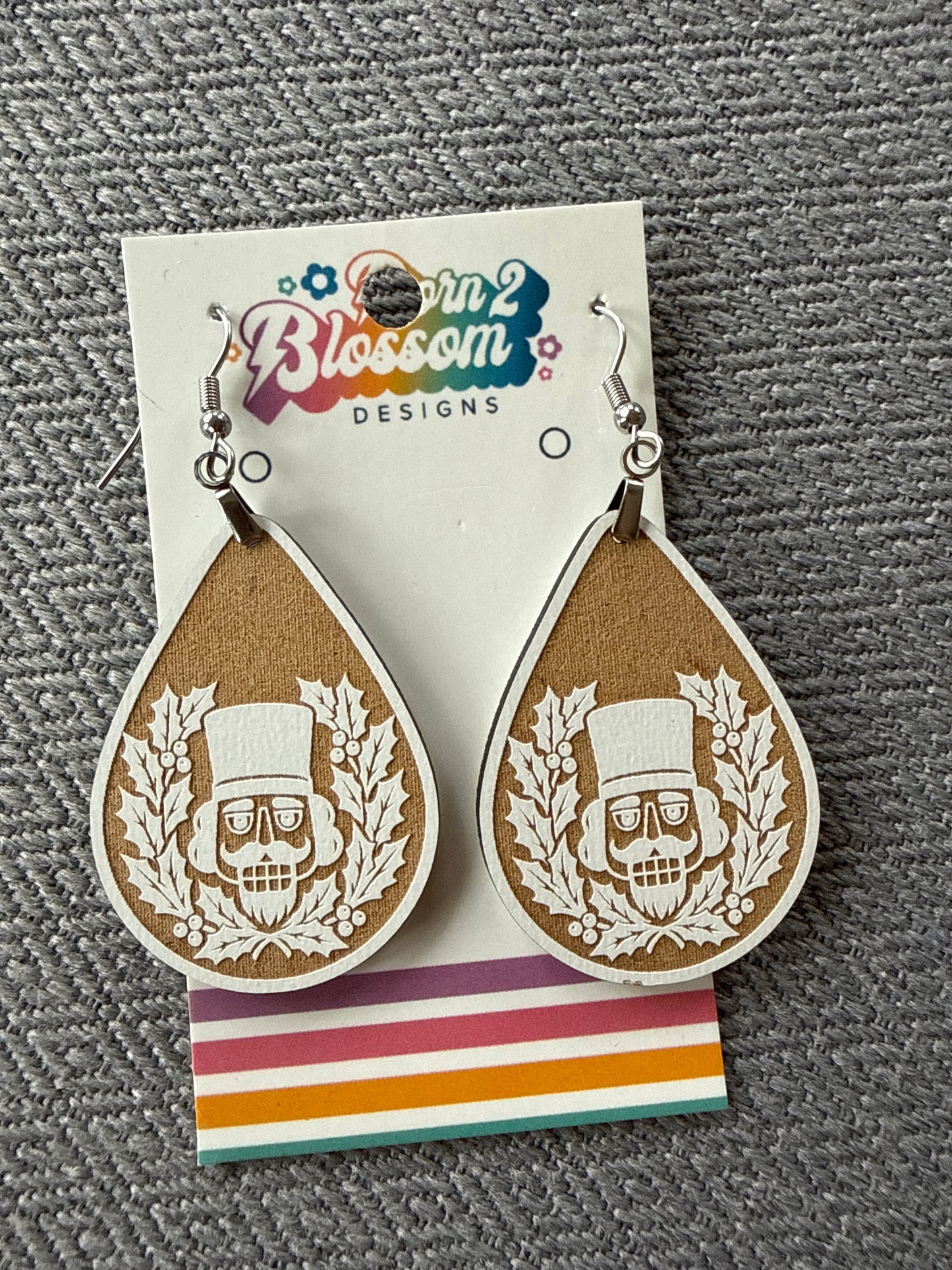 Ok CLEARANCE Wood Nutcracker Dangles