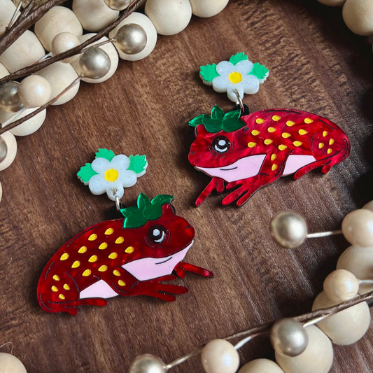 Strawberry Frog Dangles