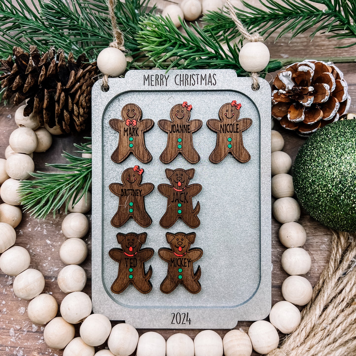 2025 Gingerbread Personalized Family Christmas Ornament