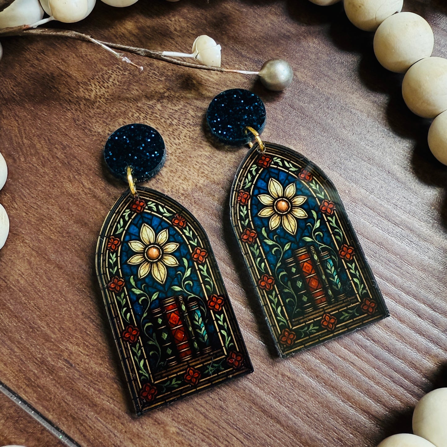 Stained Glass Book Window Dangles