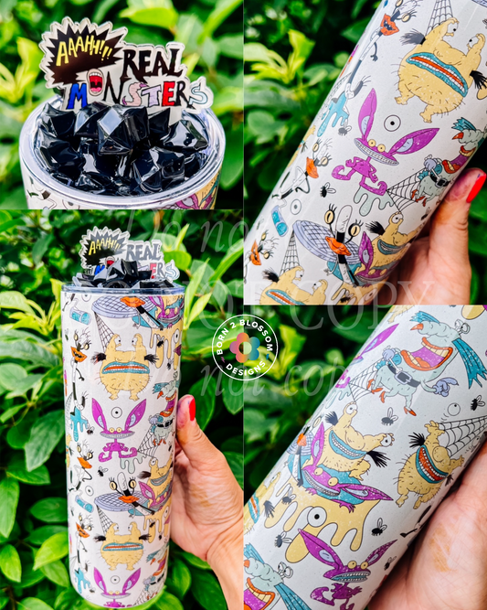 Ahh Real Monsters Tumbler