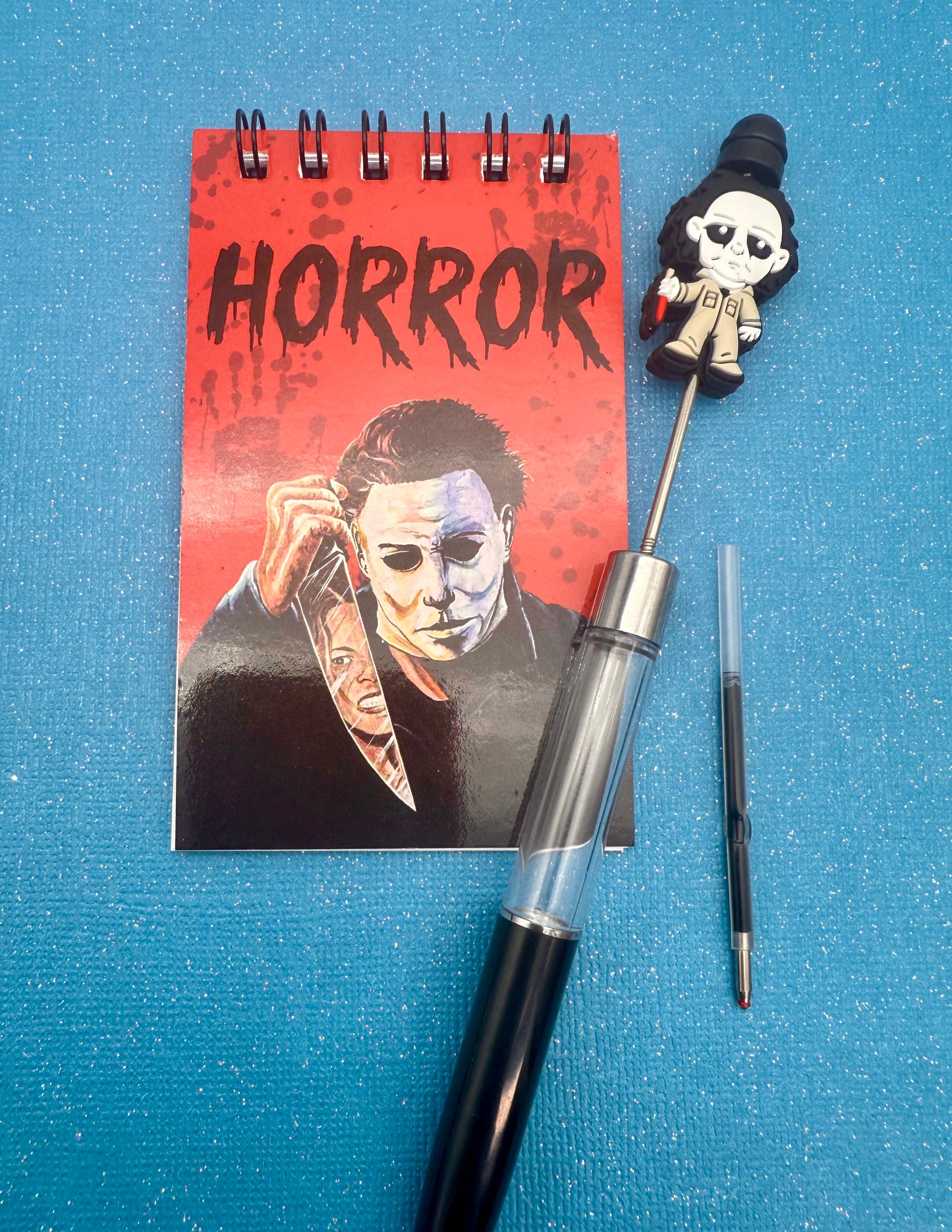 HORROR CHARACTERS Beaded Dancing Glitter Pens with BONUS