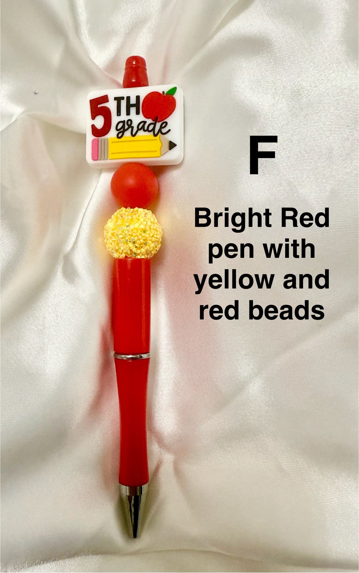 NEW Back to School Pens with Grades K-5 Focal Beads