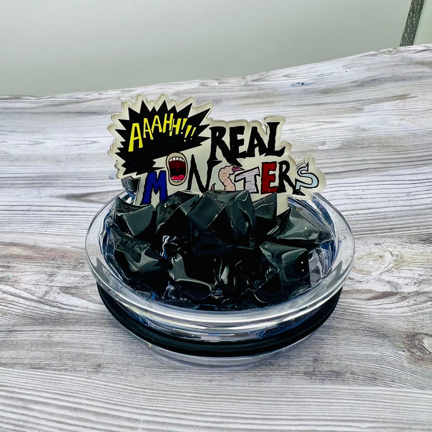 AUG CLEARANCE Ah Real Monsters Faux Ice Tumbler Lid