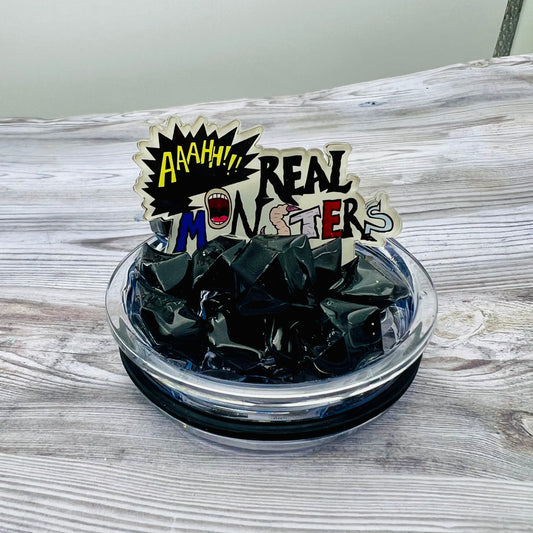 AUG CLEARANCE Ah Real Monsters Faux Ice Tumbler Lid