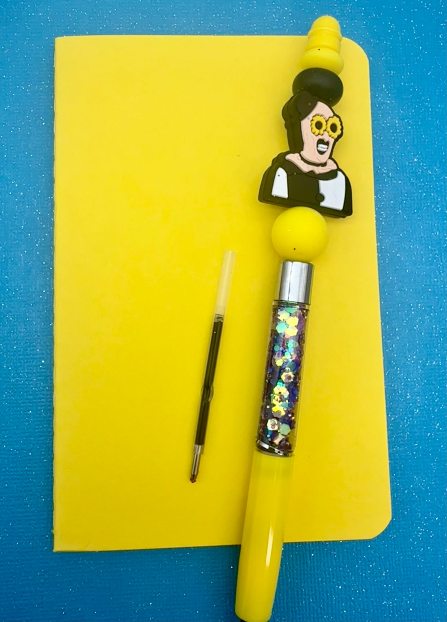 HORROR CHARACTERS Beaded Dancing Glitter Pens with BONUS