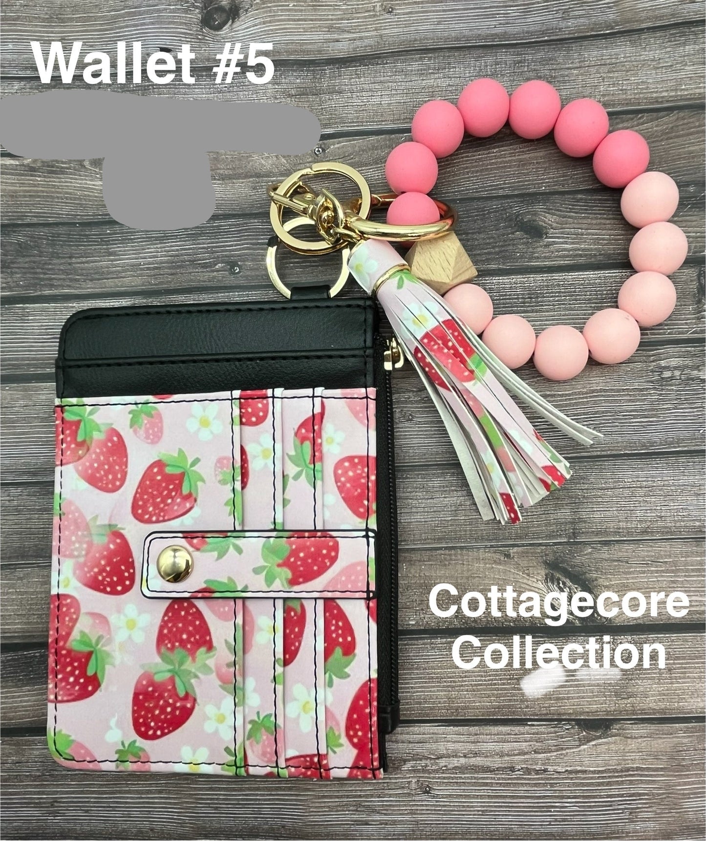 Keychain Wristlet with Wallet Bracelet
