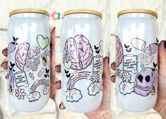 Even Baddies Get Saddies Glass Can Tumbler