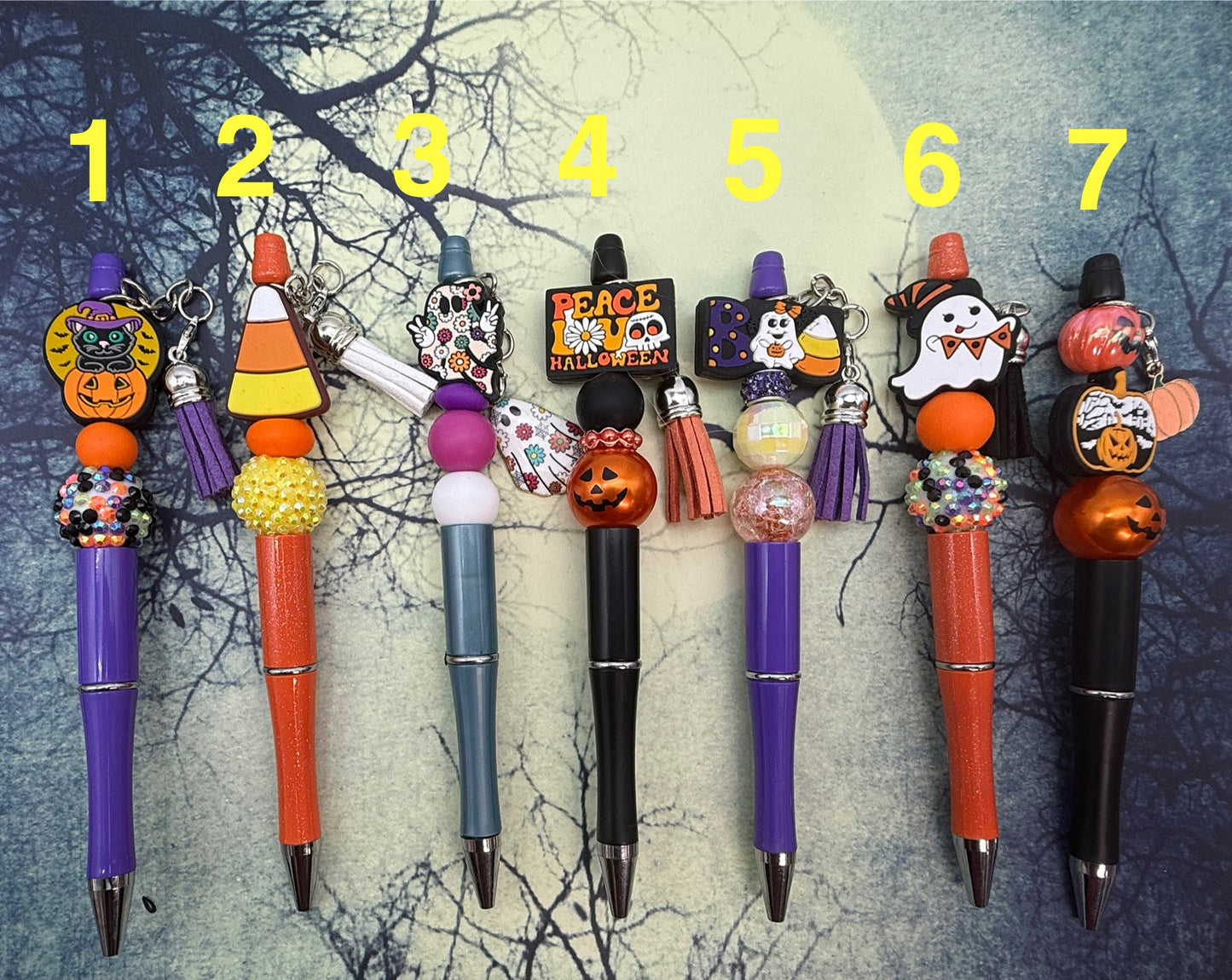 Vintage Halloween Beadable Pens