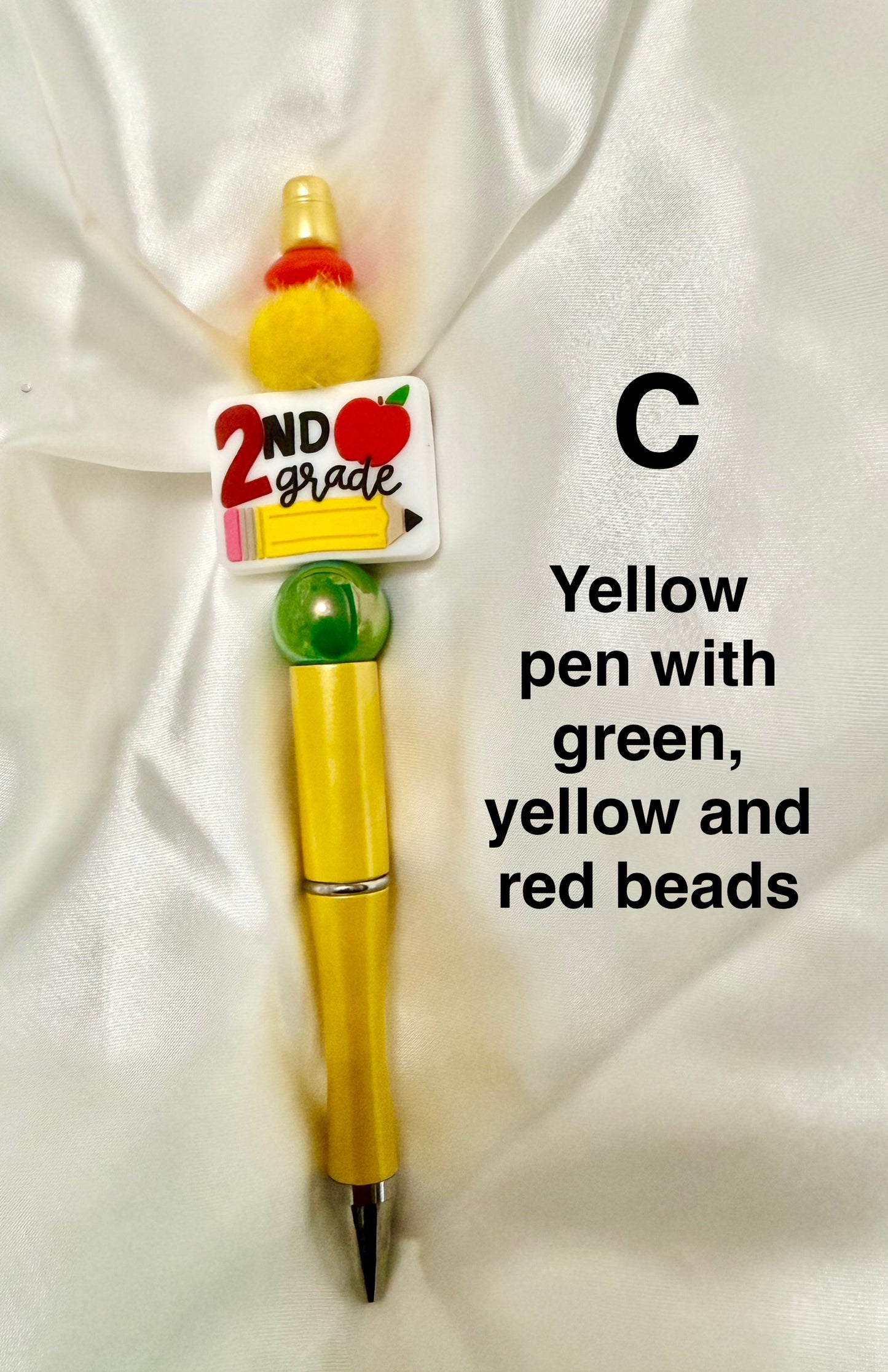 NEW Back to School Pens with Grades K-5 Focal Beads