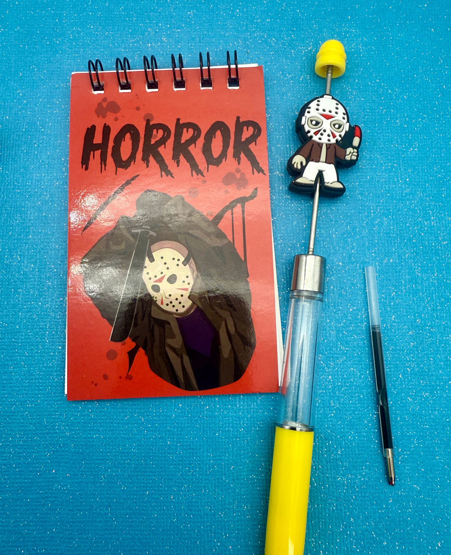 HORROR CHARACTERS Beaded Dancing Glitter Pens with BONUS