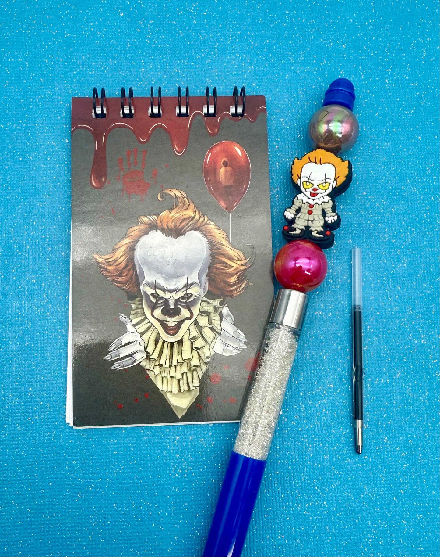 HORROR CHARACTERS Beaded Dancing Glitter Pens with BONUS