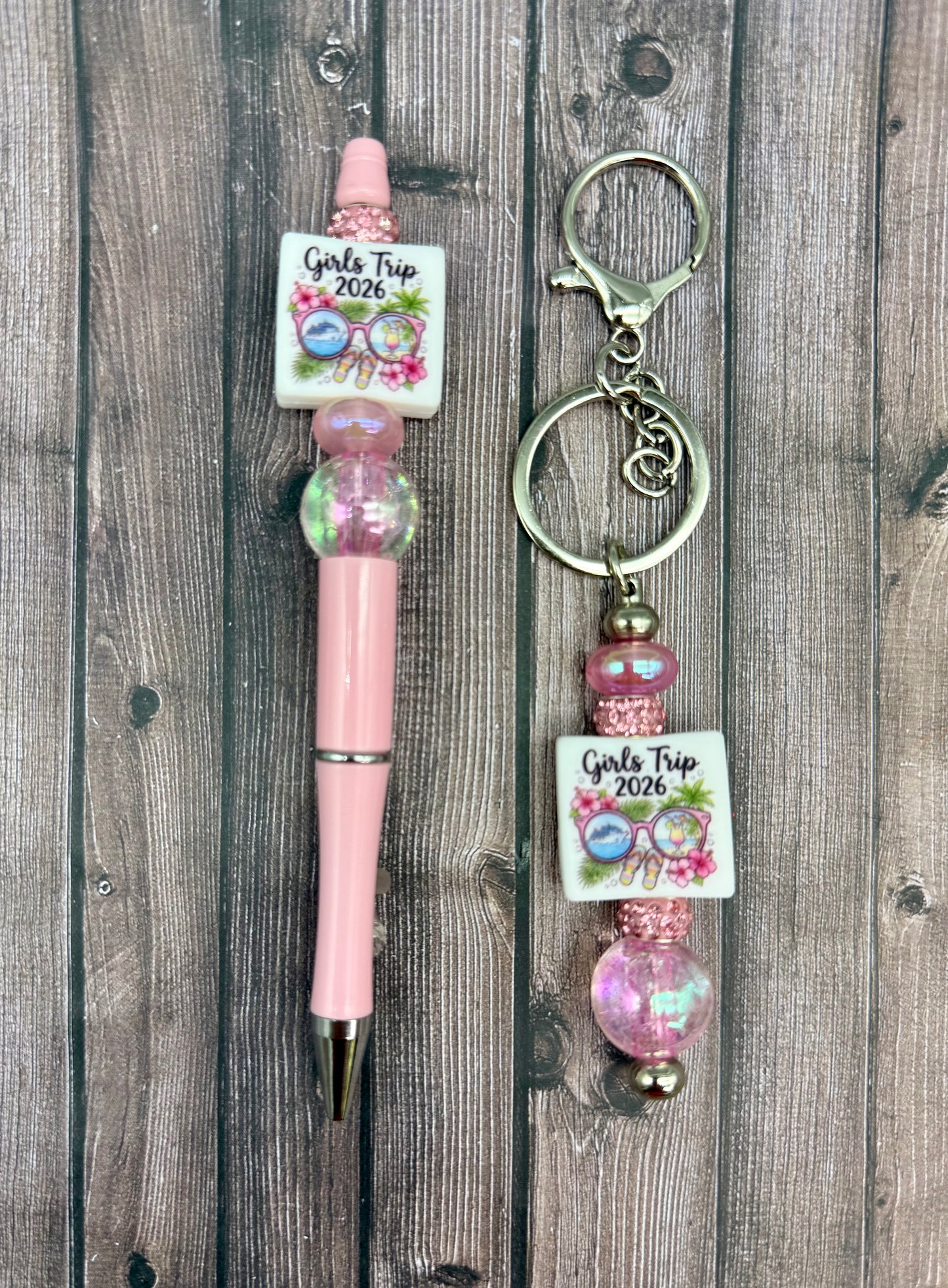 Whimsy and Wits Beaded Pen and Keychain Sets