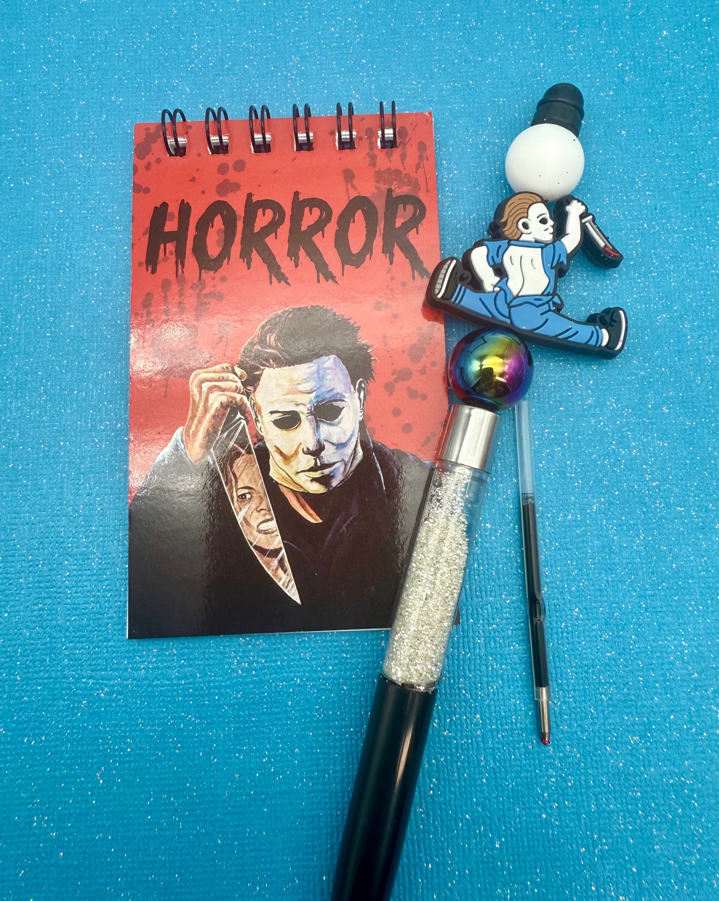 HORROR CHARACTERS Beaded Dancing Glitter Pens with BONUS