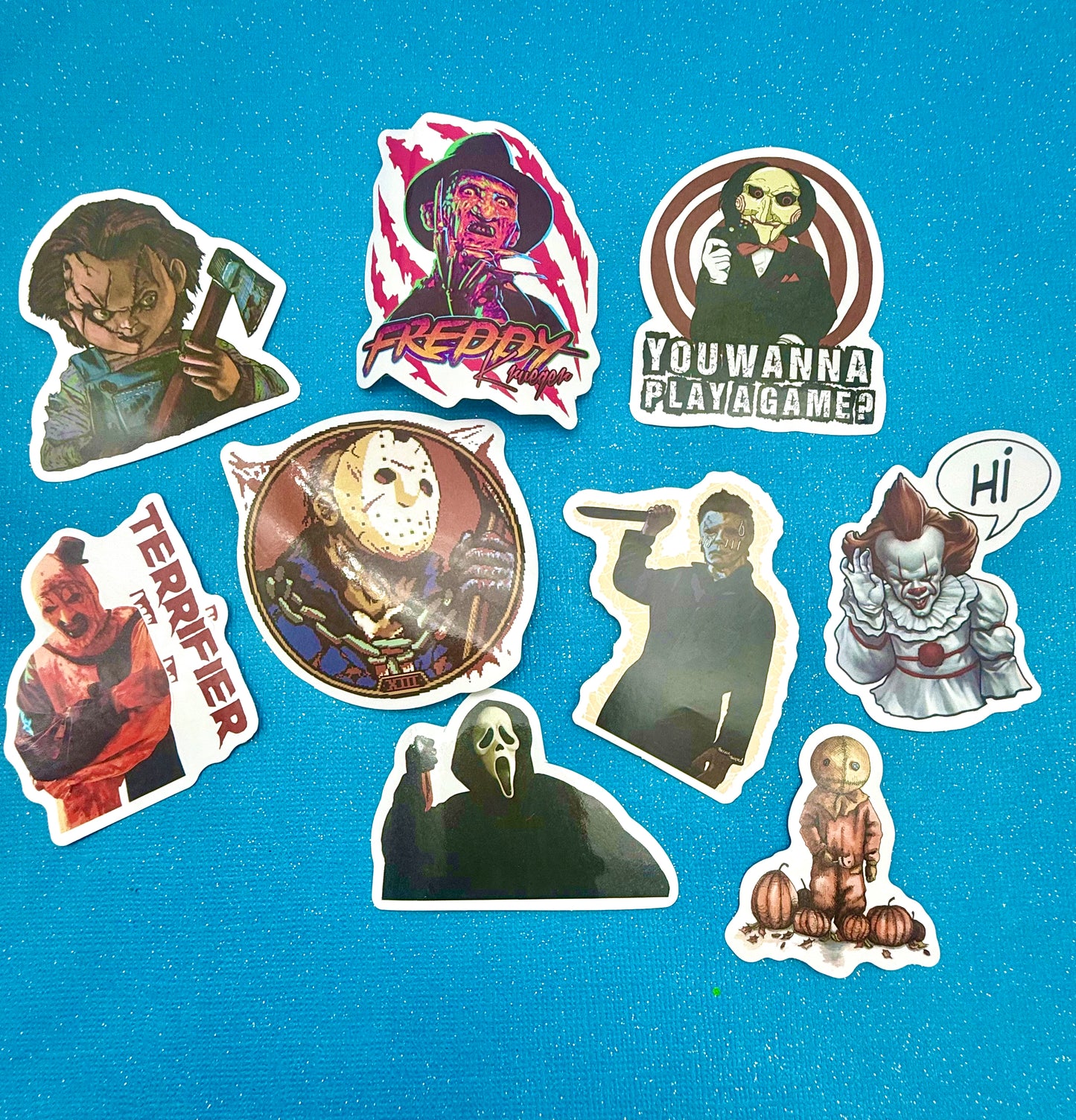 HORROR CHARACTERS Beaded Dancing Glitter Pens with BONUS