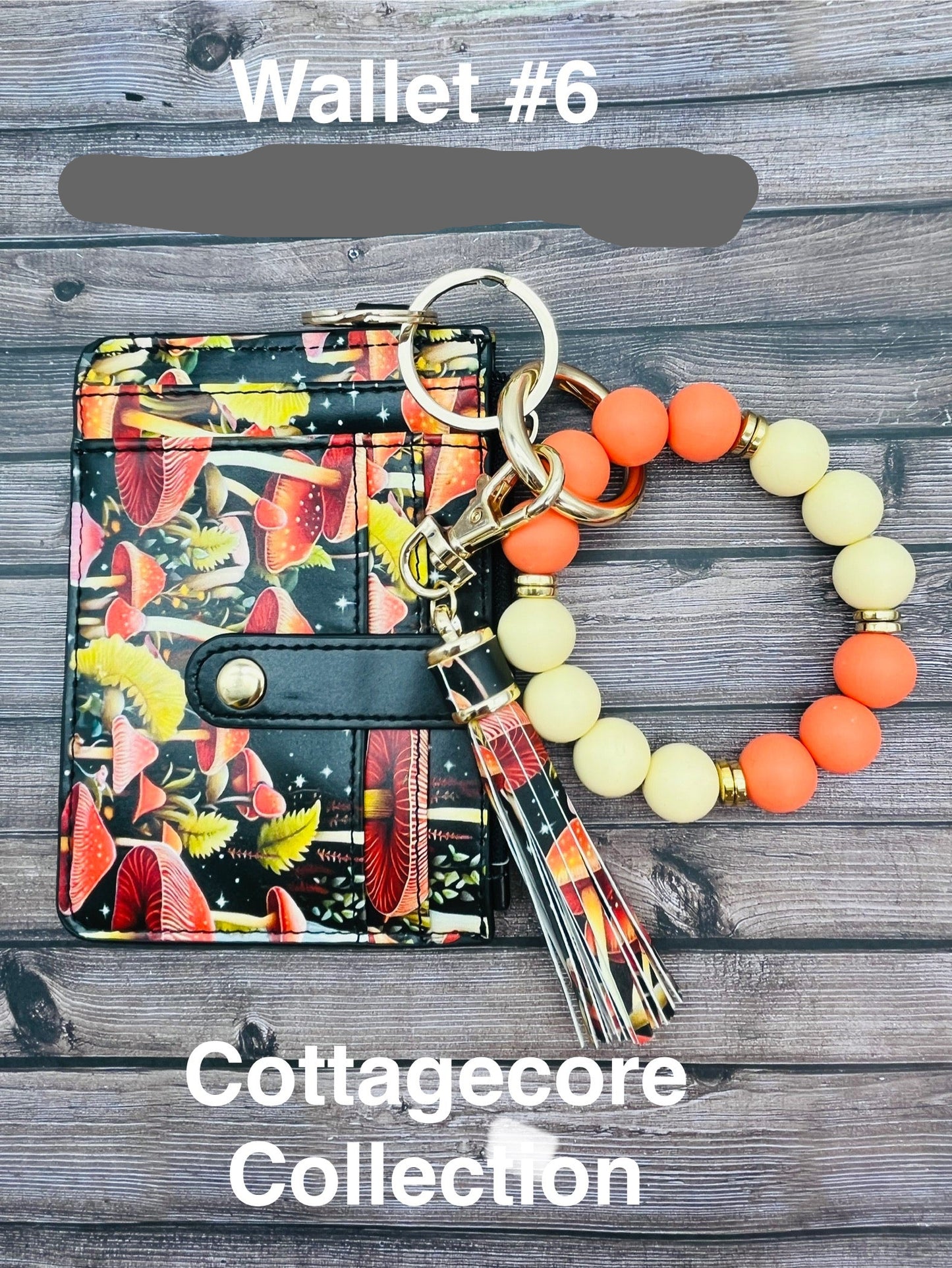 Keychain Wristlet with Wallet Bracelet