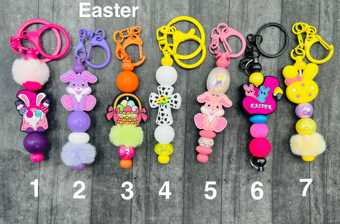 Easter Beaded Keychains