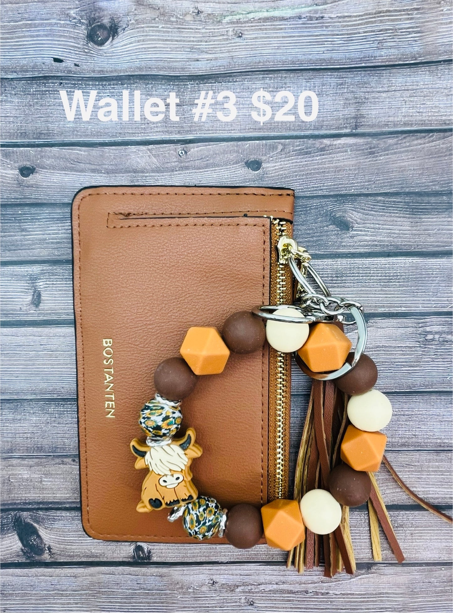 Keychain Wristlet with Wallet Bracelet