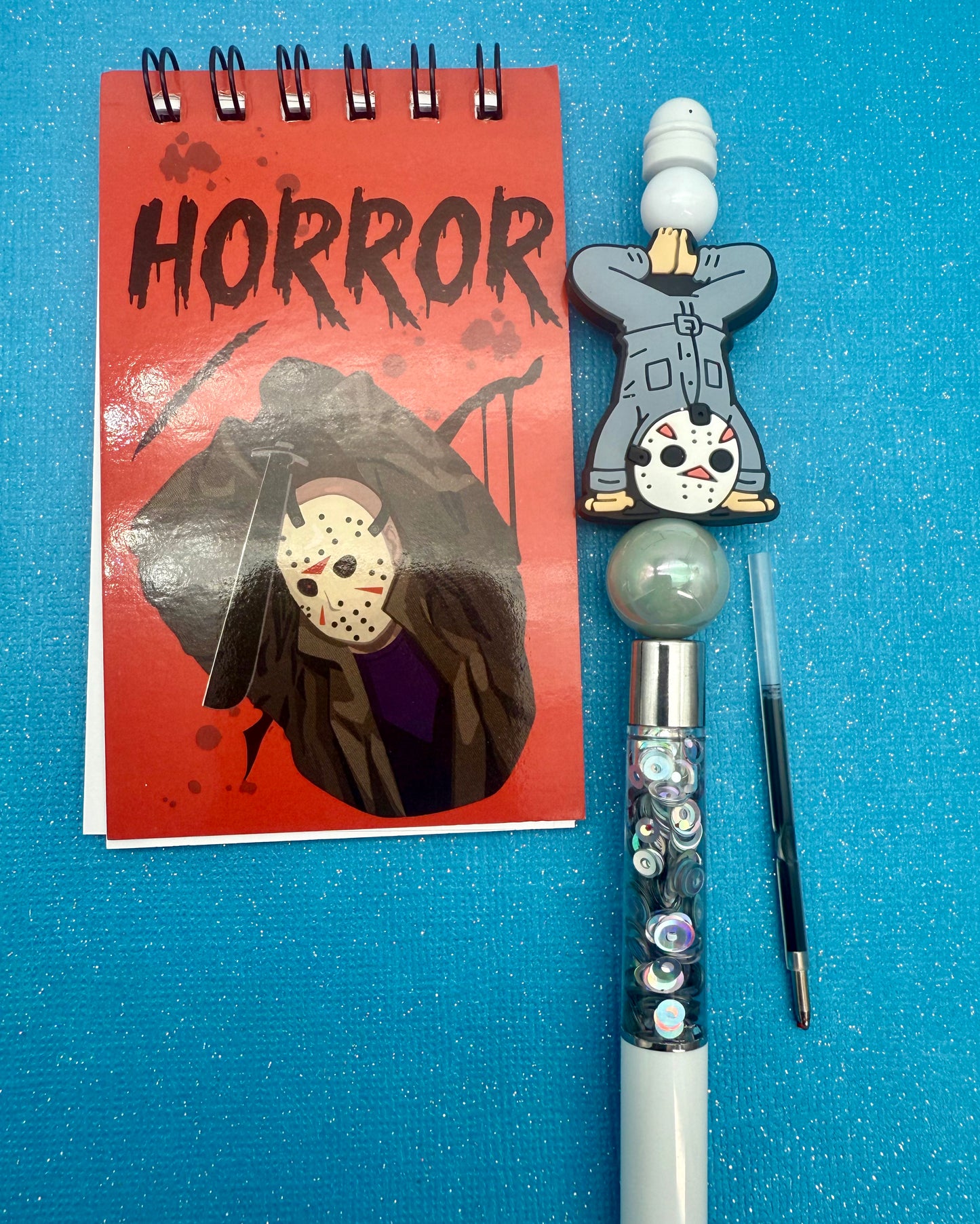 HORROR CHARACTERS Beaded Dancing Glitter Pens with BONUS