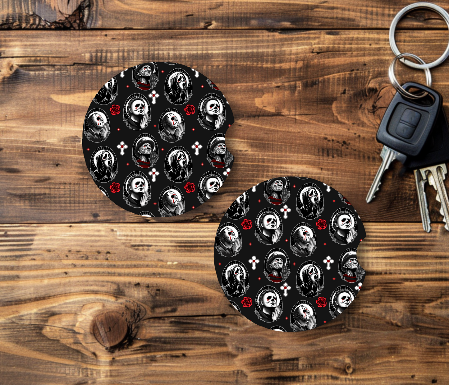 Horror Saints Car Coaster Set
