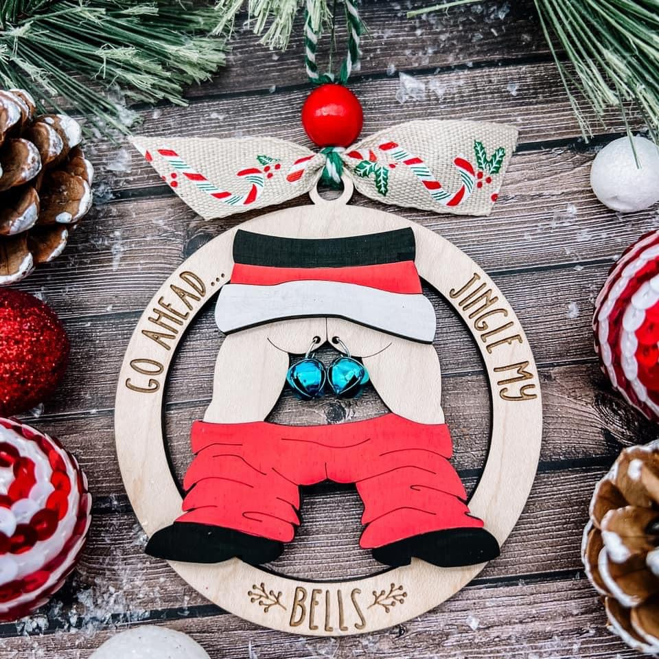 Naughty Santa Ornament