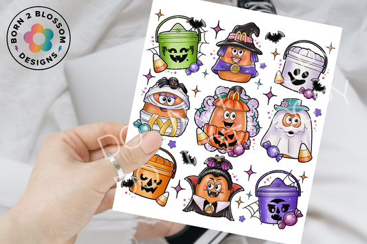 Halloween McDonalds Vinyl Decal Sheet