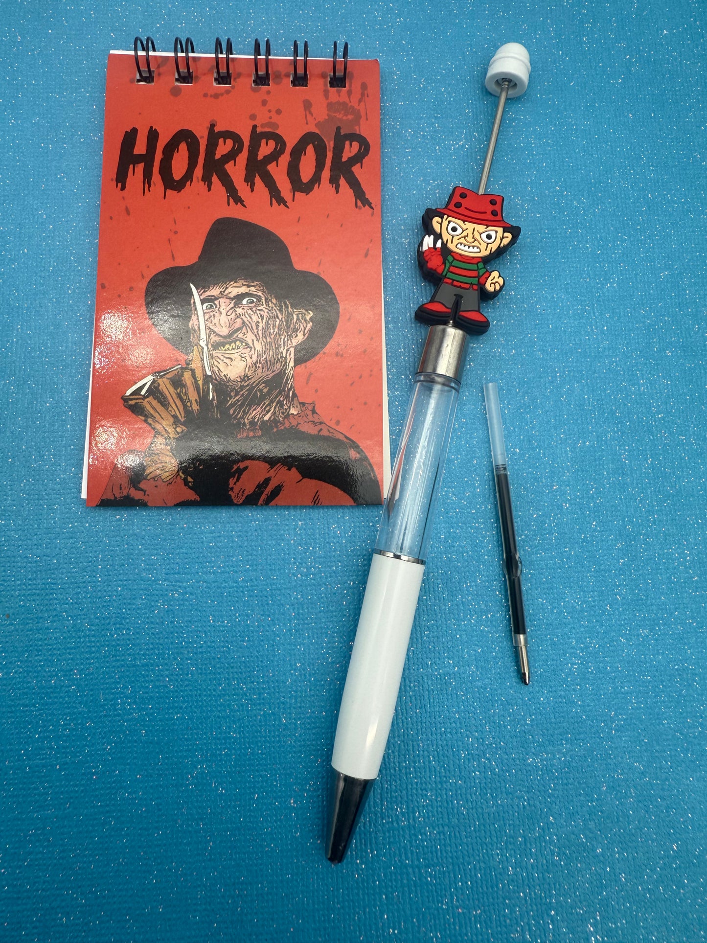 HORROR CHARACTERS Beaded Dancing Glitter Pens with BONUS