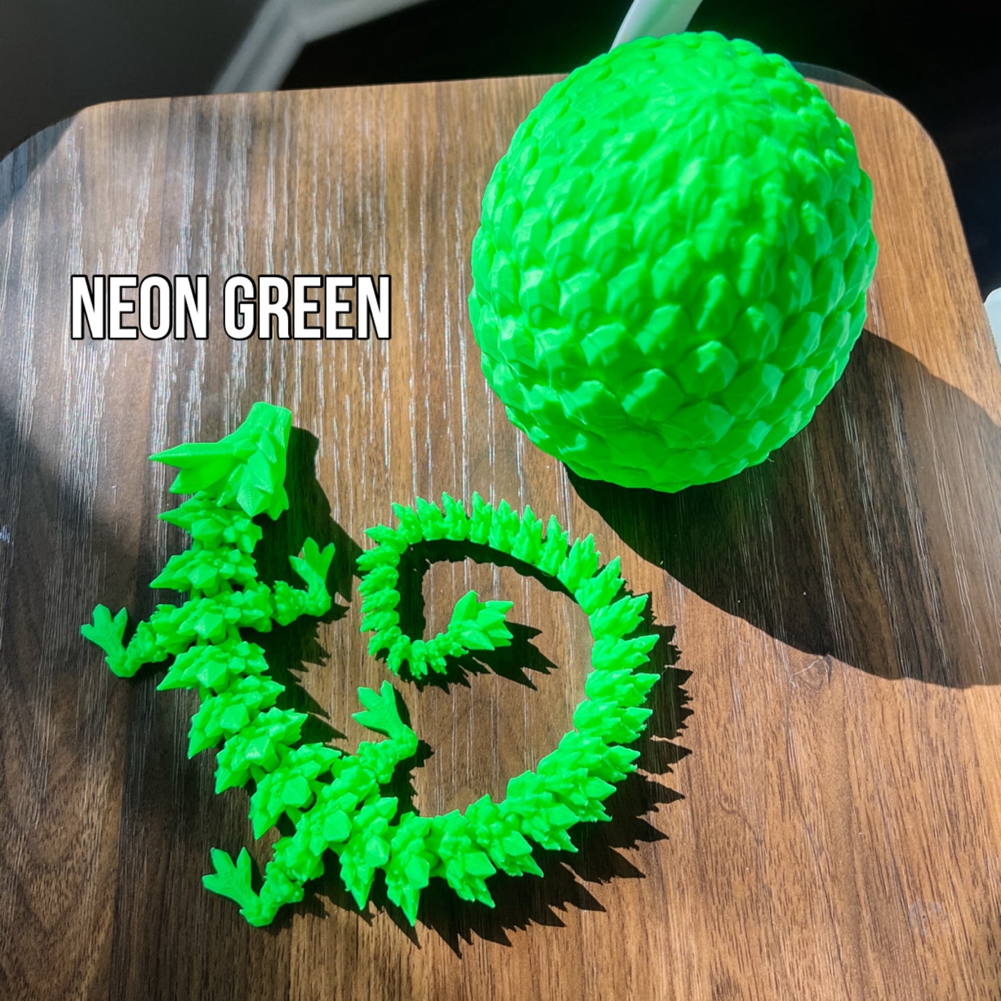 3D Printed Crystal Dragon & Egg (Multiple Colors Available)