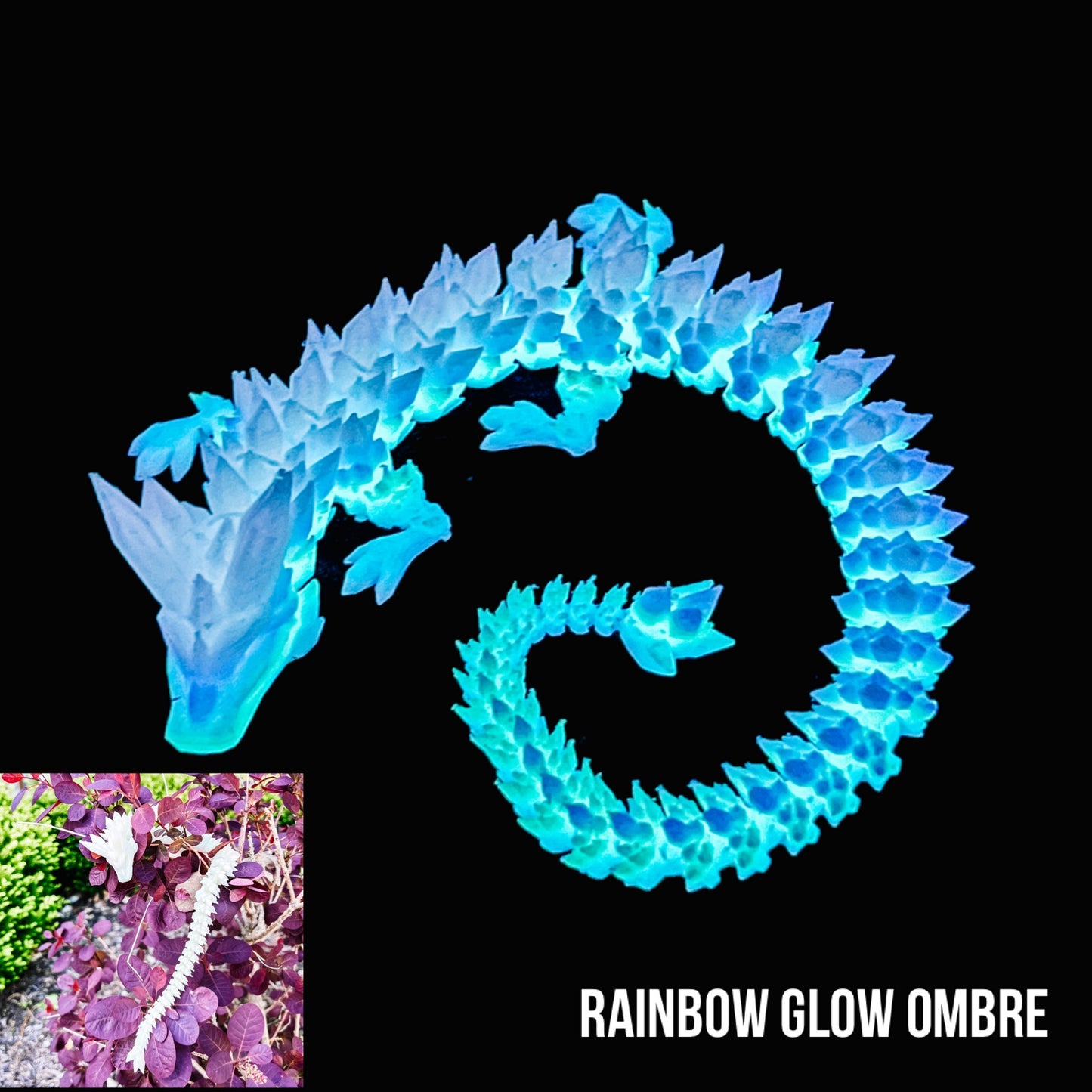 3D Printed Crystal Dragon & Egg (Multiple Colors Available)