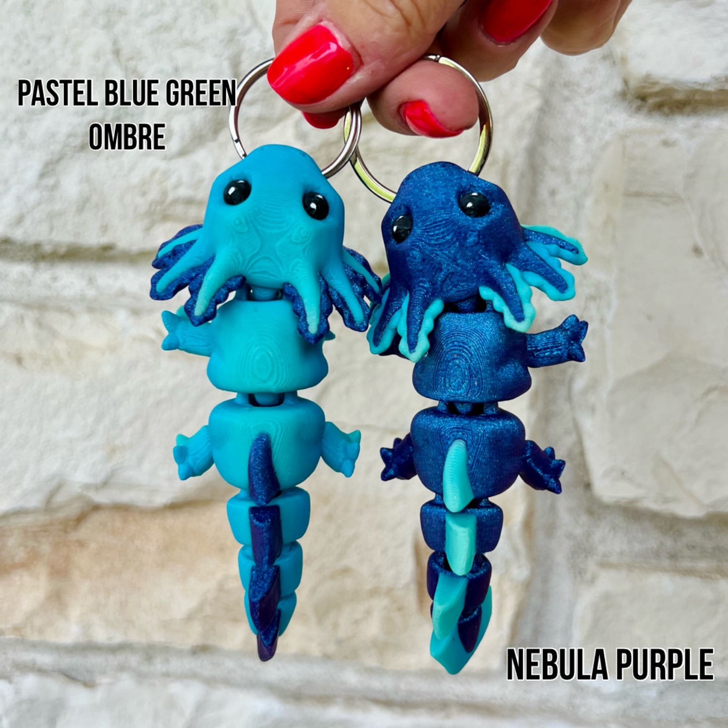 3D Printed Axolotl (Multiple Colors & Sizes)