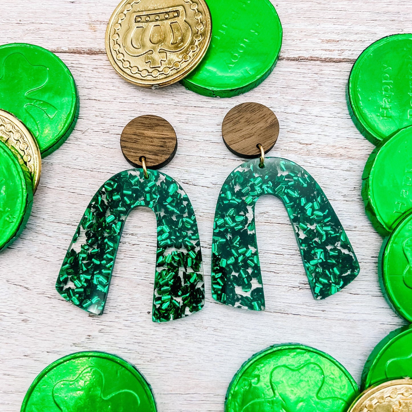 CLEARANCE Horseshoe Shamrock Dangles