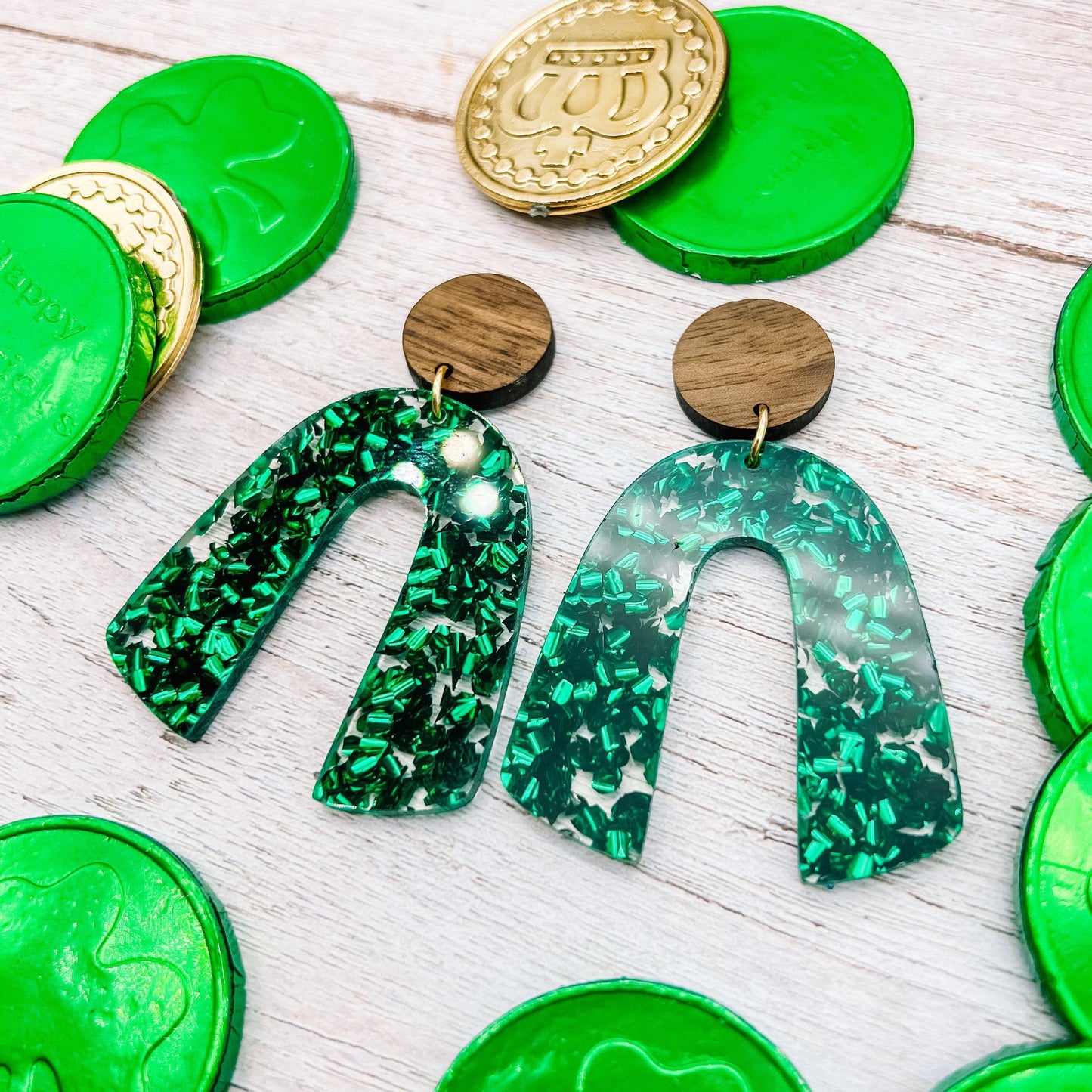 CLEARANCE Horseshoe Shamrock Dangles