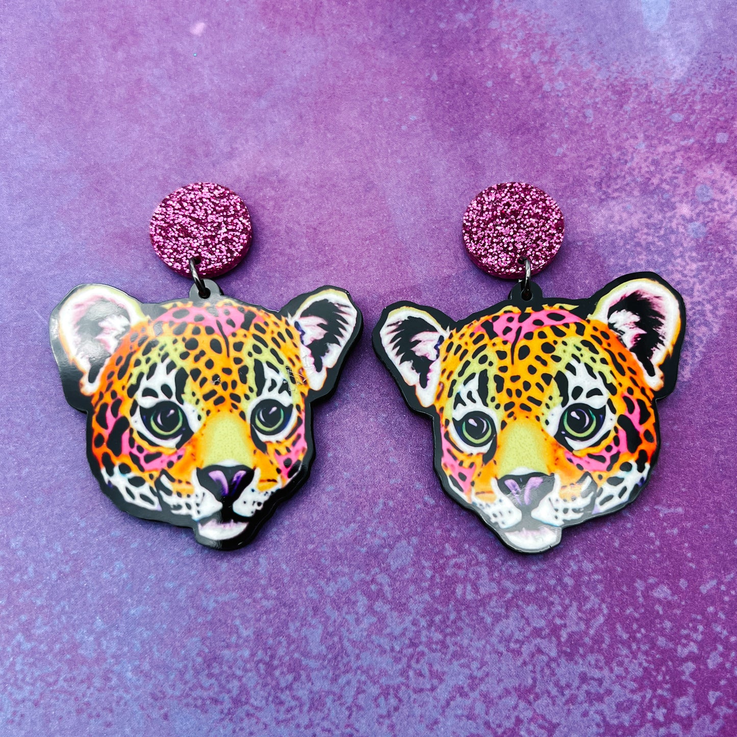 Lisa Frank Leopard Dangles