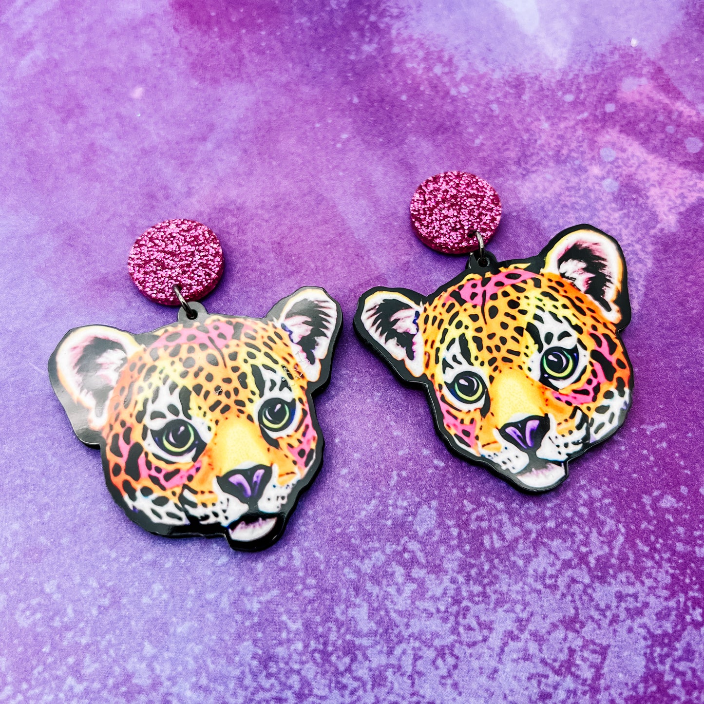 Lisa Frank Leopard Dangles