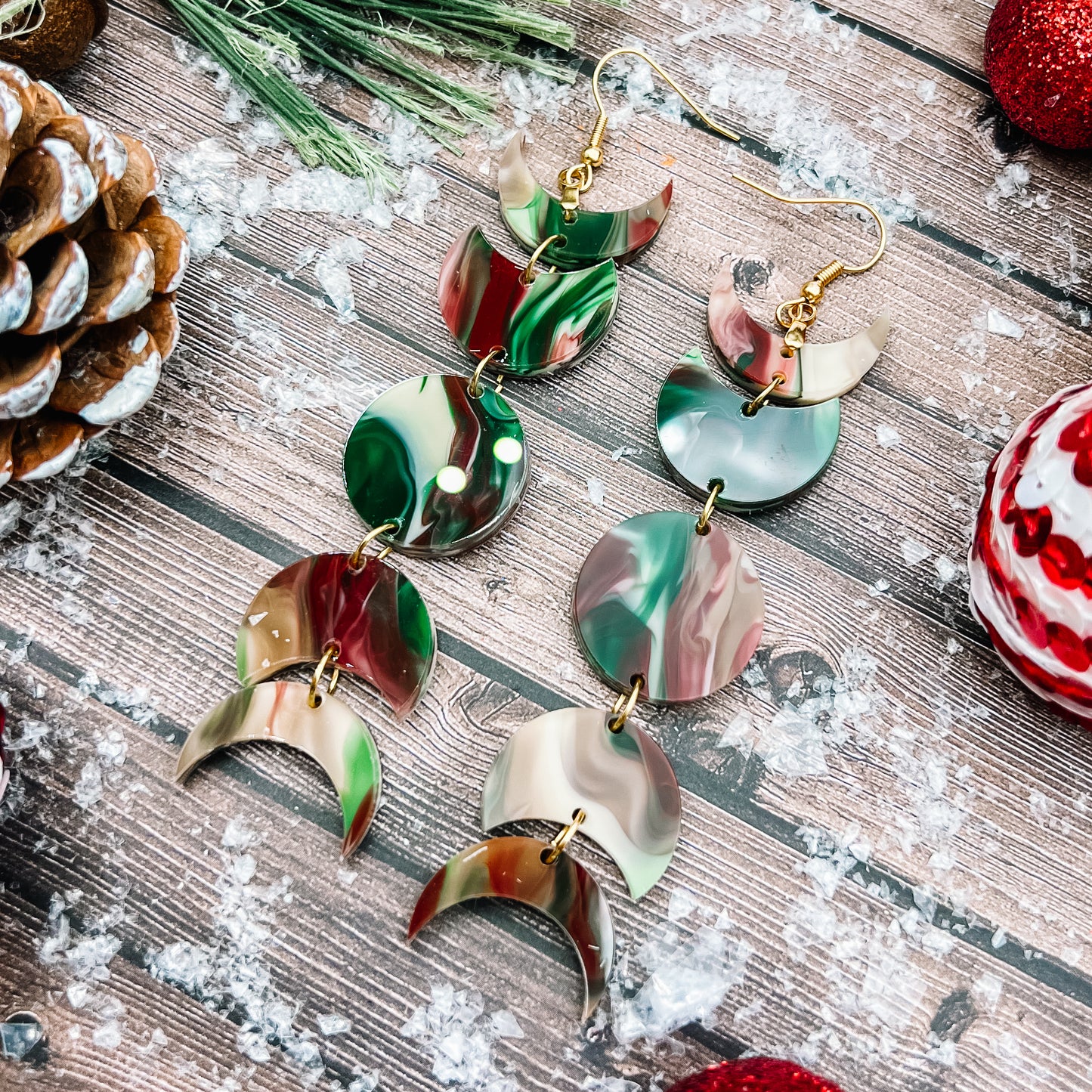 Christmas Moon Phase Dangles