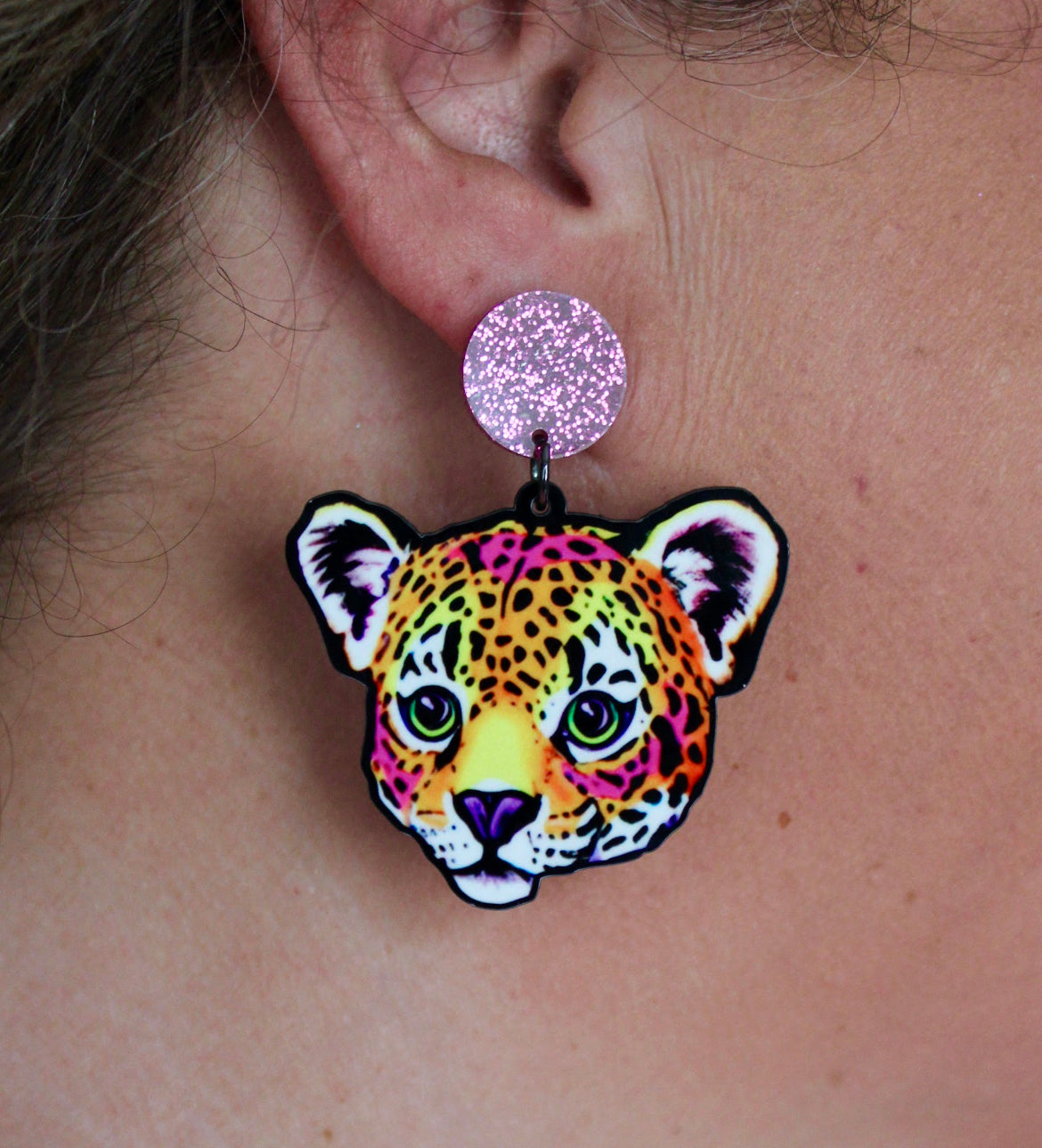 Lisa Frank Leopard Dangles