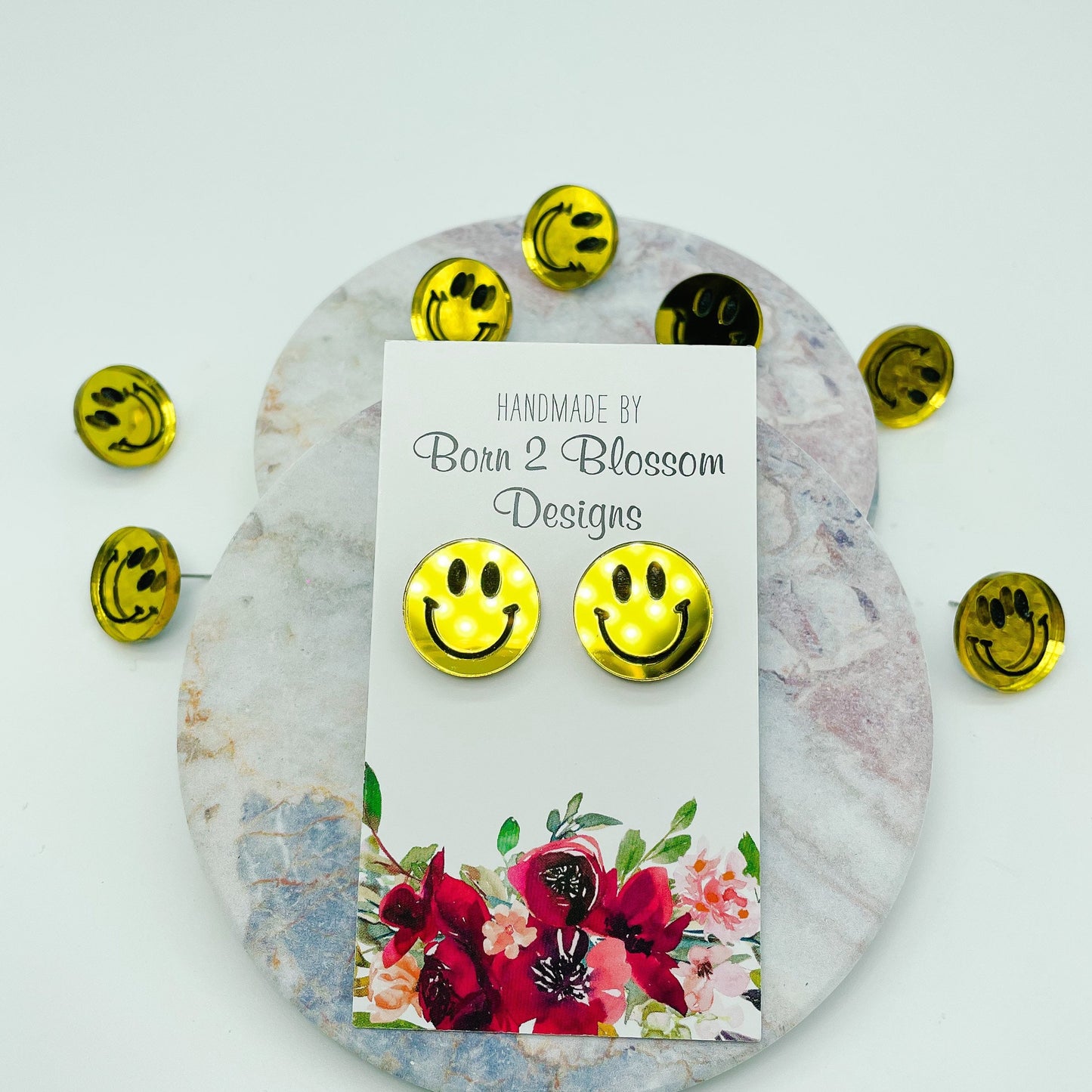 Smiley Face Studs