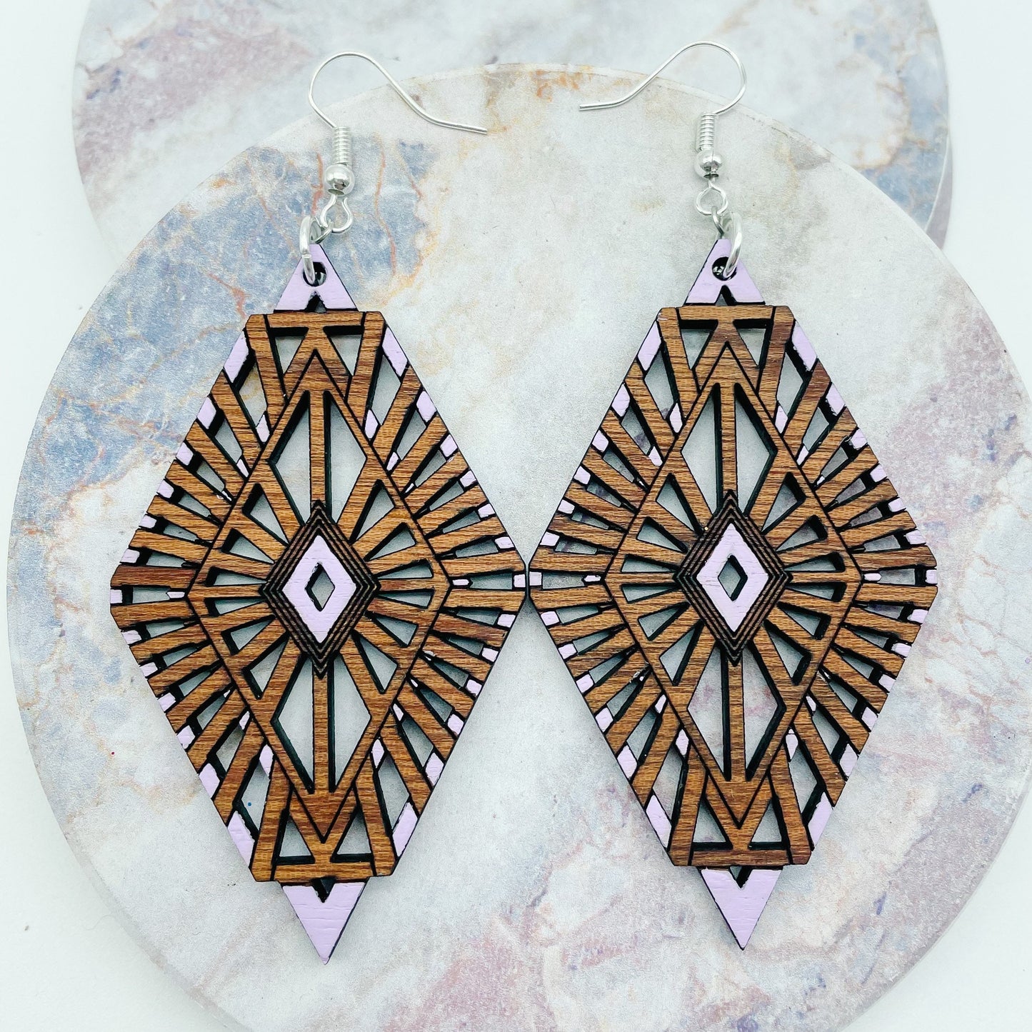 Boho Intricate Diamond Dangles