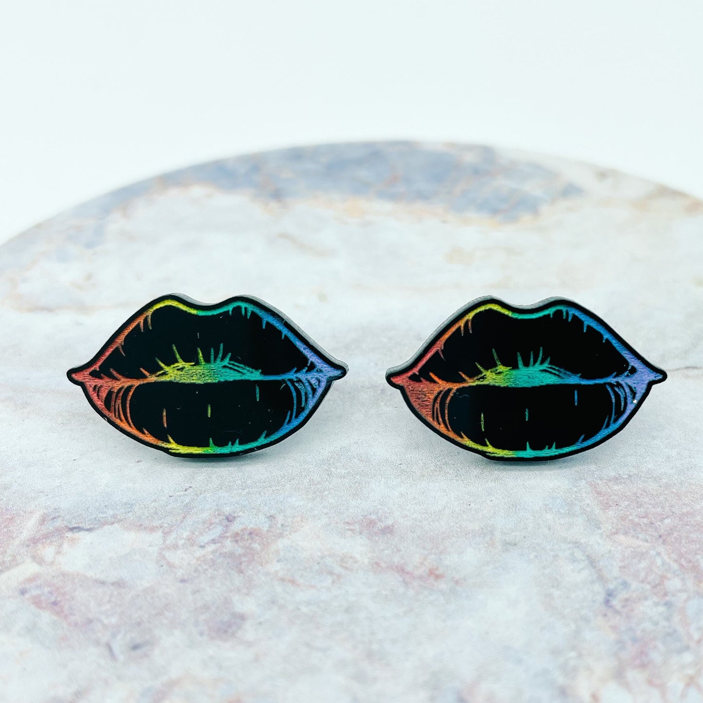 Pride Rainbow Lip Studs