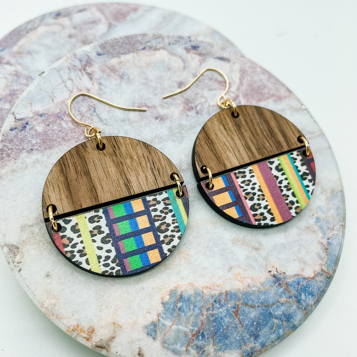 Serape Half Circle Dangle