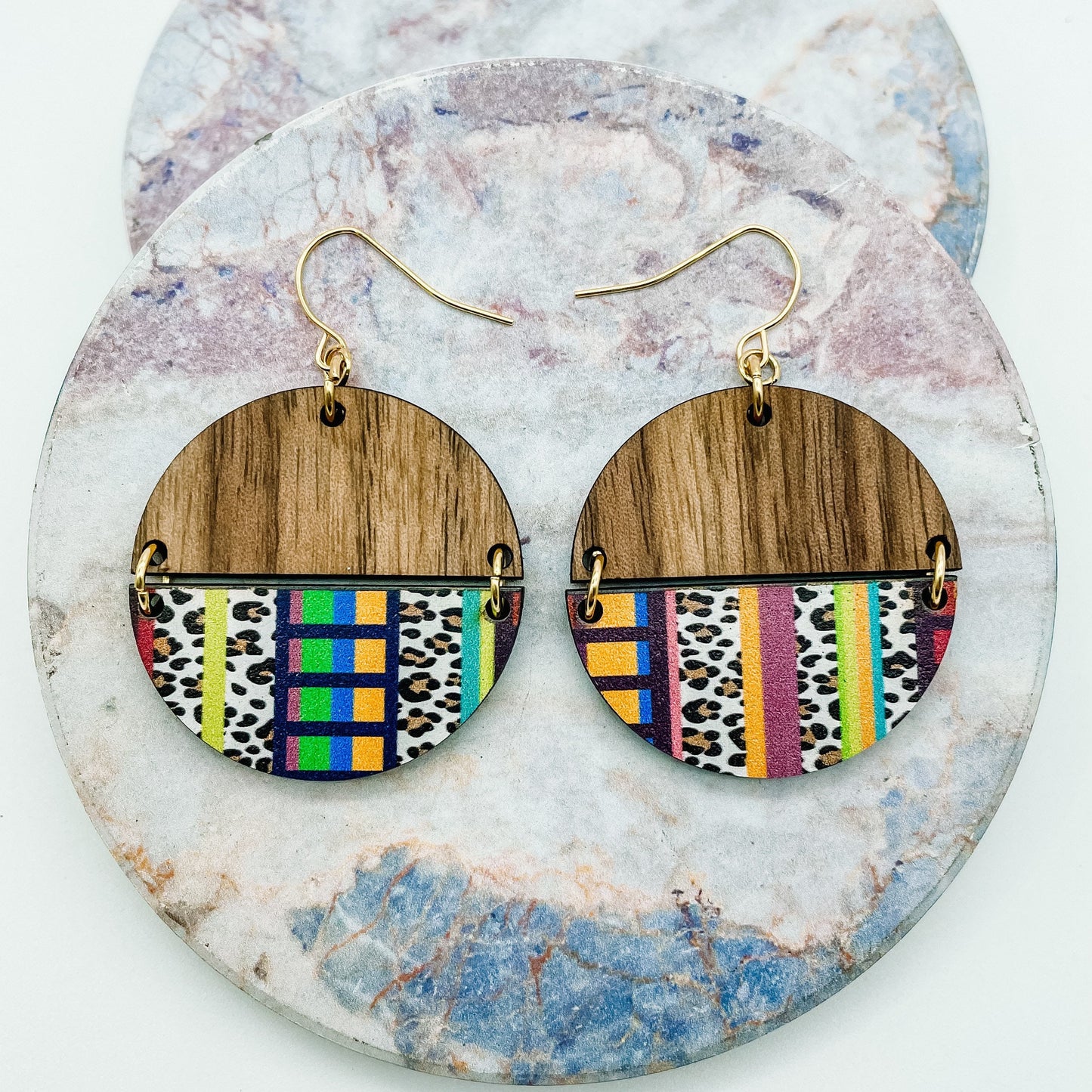 Serape Half Circle Dangle