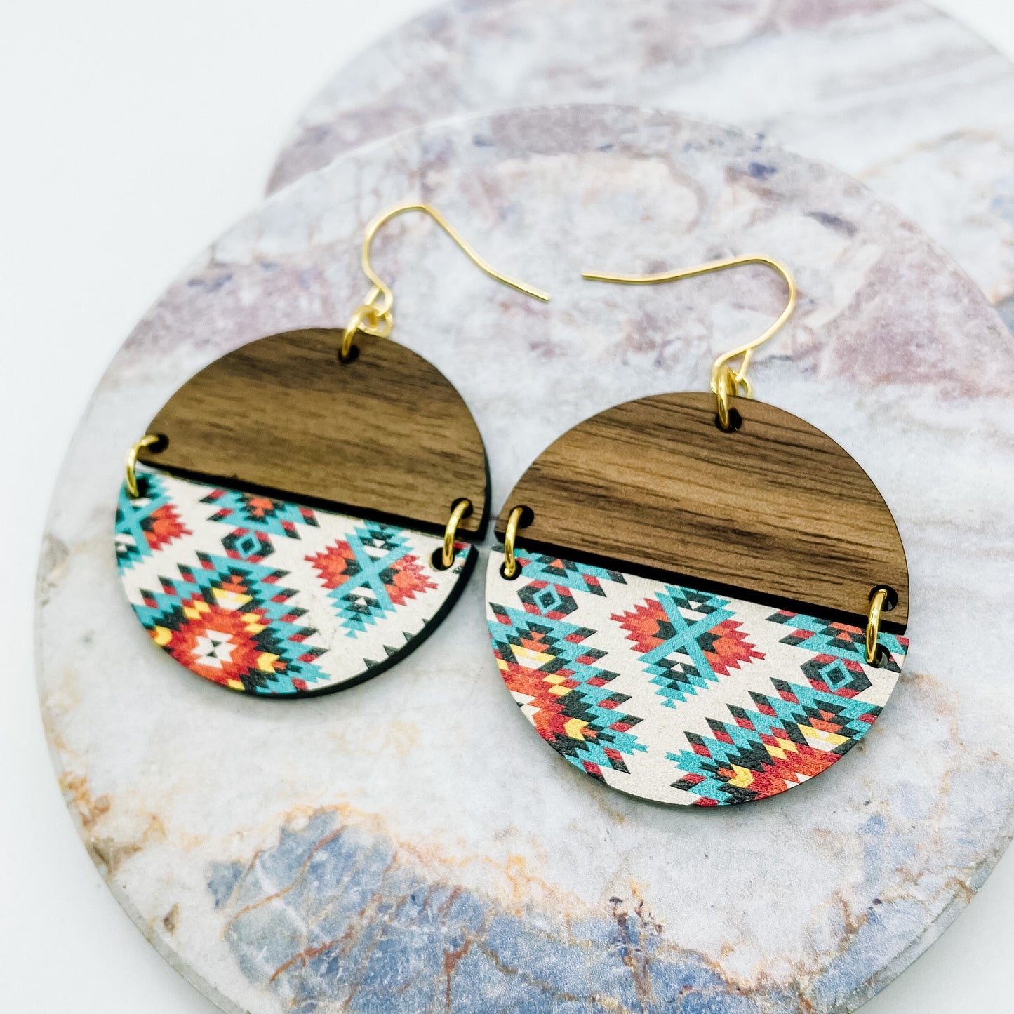Aztec Wood Dangles II