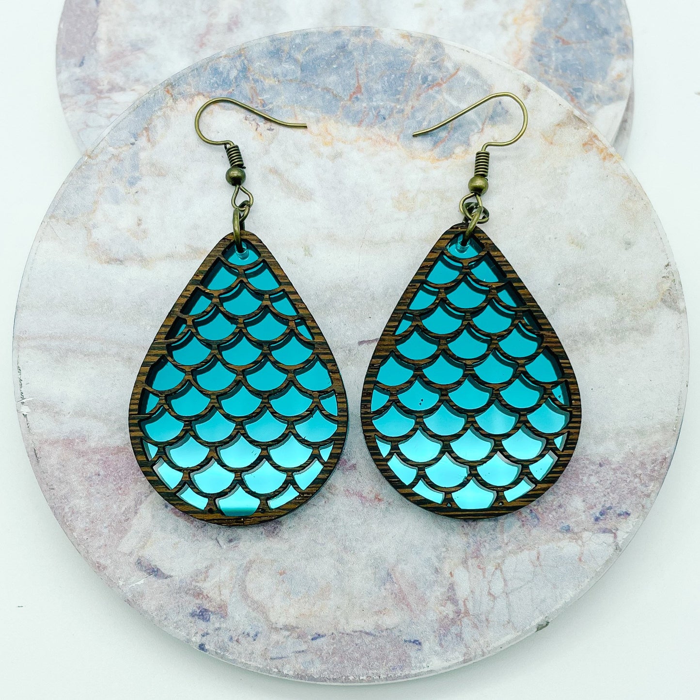 Mermaid Scale Teardrop Dangles
